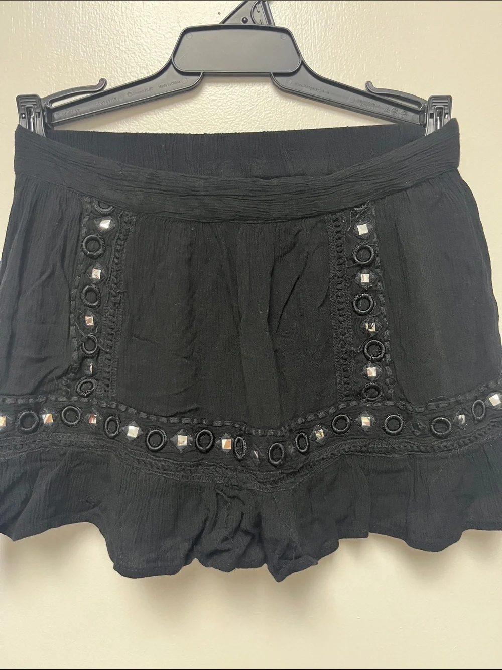 Justice Black Embellished Girl's Skort